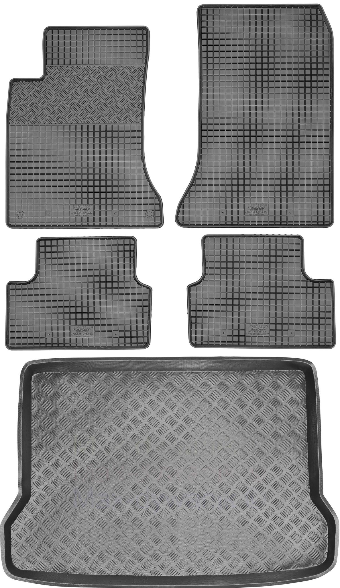 Mercedes Gla Crossover (2014–2019) – Set: Gummifußmatten + Kofferraummatte