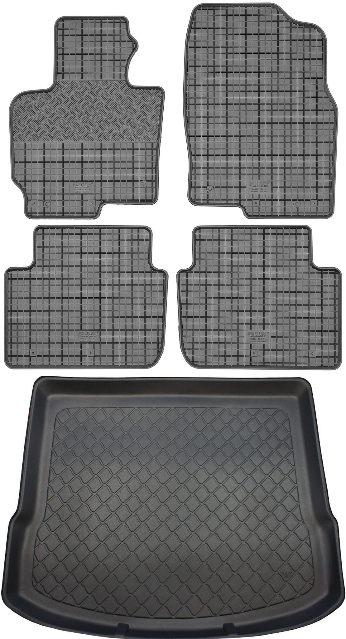 Mazda Cx-5 Ke Suv (5-türer) Von 02.2012-06.2017 Set - Gummifußmatten + Kofferraummatte