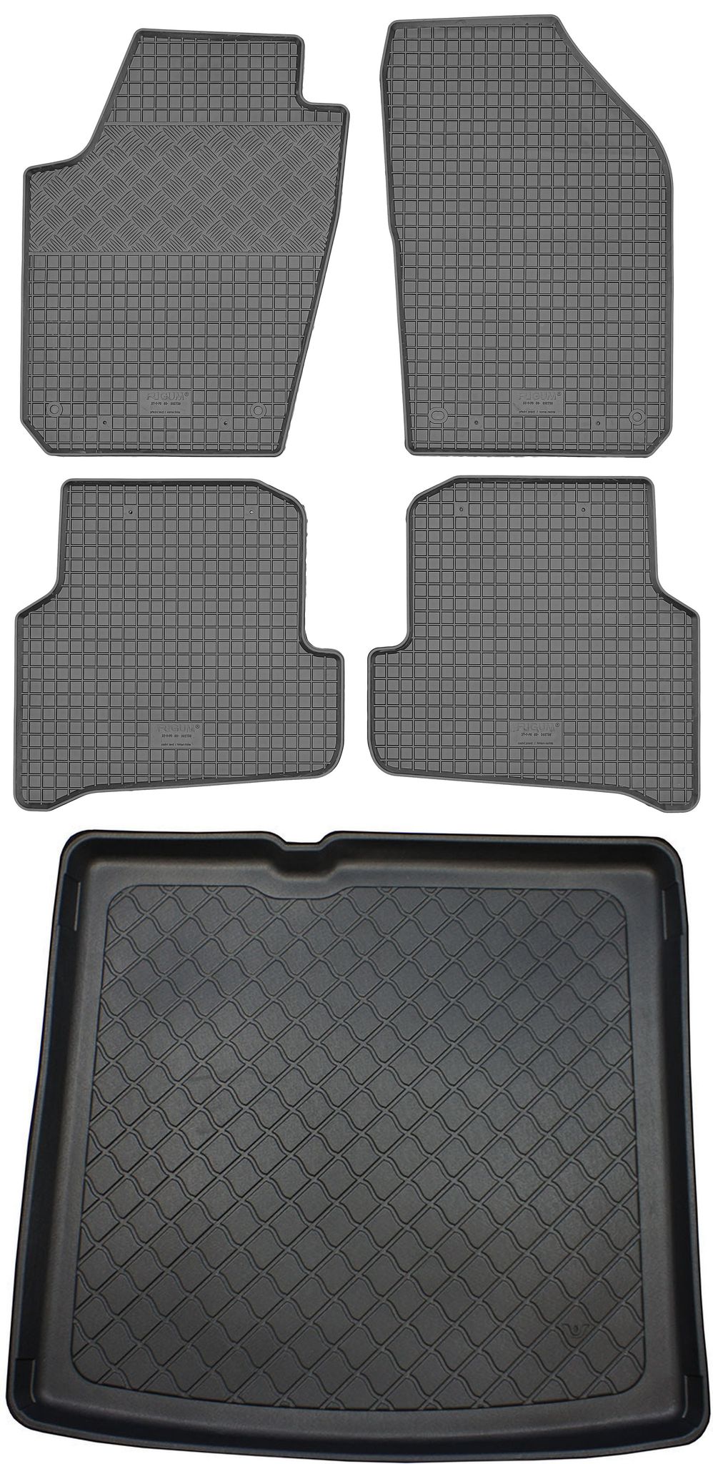 Skoda Fabia Iii Nj Kombi (5-türer) Ab 01.2015 Set - Gummifußmatten + Kofferraummatte