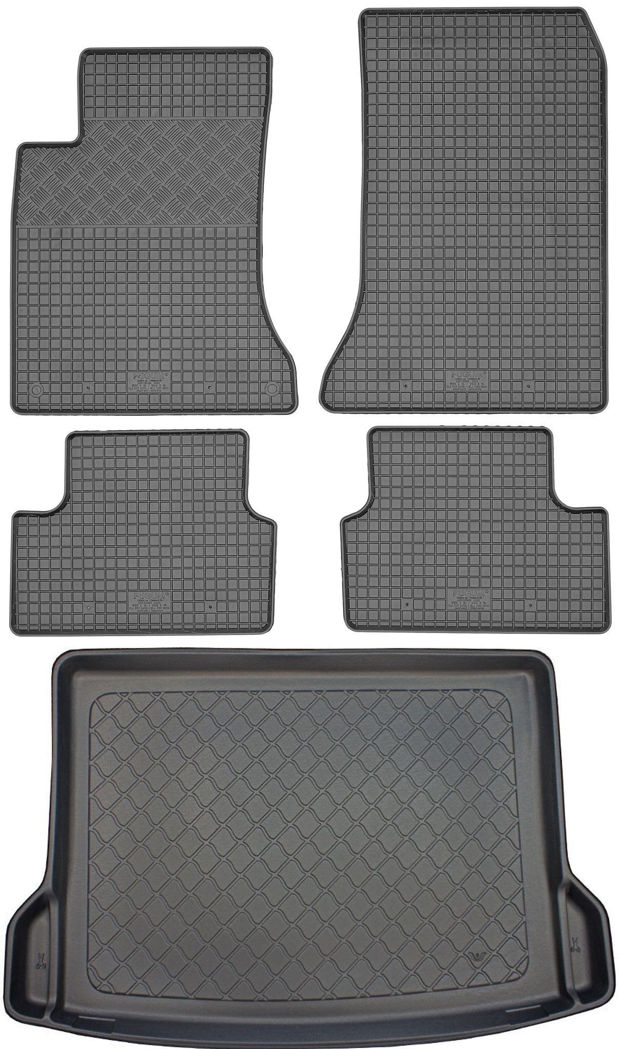Mercedes Gla X 156 Suv (5-türer) Von 03.2014-11.2019 Set - Gummifußmatten + Kofferraummatte