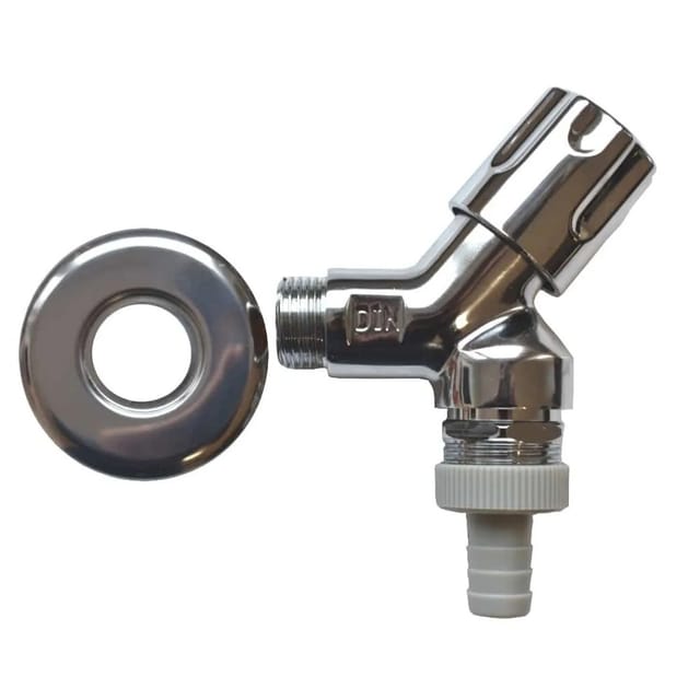 Boni-Shop Schrägsitzventil Geräteventil 1/2 Zoll Wandventil Verchromt mit Comfortgriff