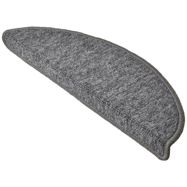 Beautissu XXL Treppenstufenmatten ProStair 65x28cm 15 Stück Grau Halbrund