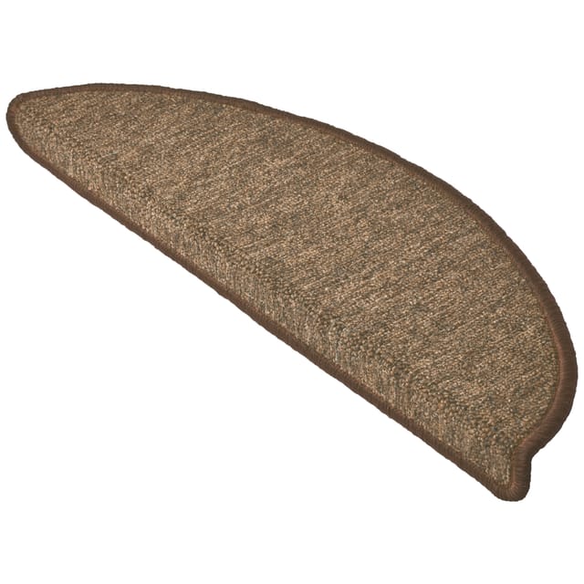 Beautissu XXL Treppenstufenmatten ProStair 65x28cm 15 Stück Braun Halbrund