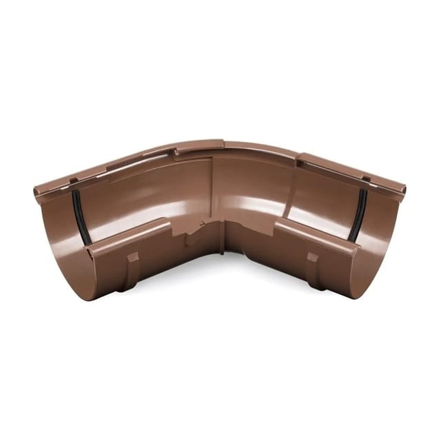 Bryza Dachrinne Außenecke Verstellbar 120°-145° Braun System 75 PVC