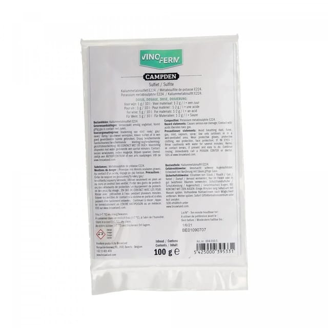 Ich-Zapfe Kaliumpyrosulfit Vinoferm Campden 100g