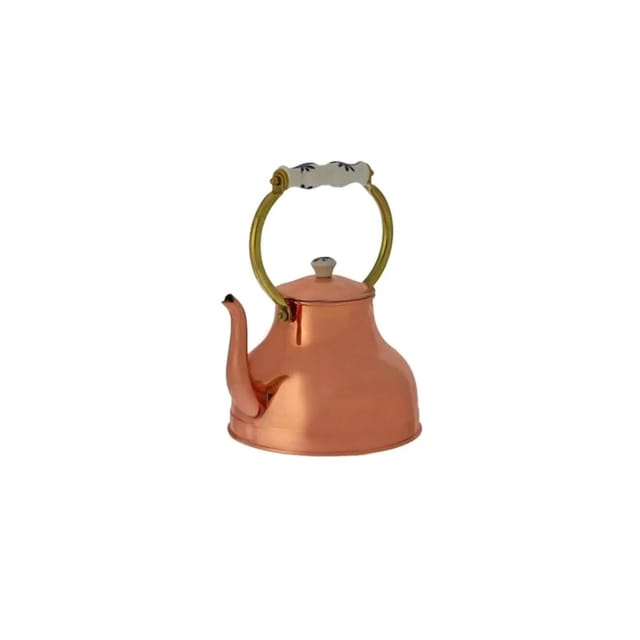 Ich-Zapfe Kupfer-Wasserkessel mit Porzellanhenkel 1,5 L