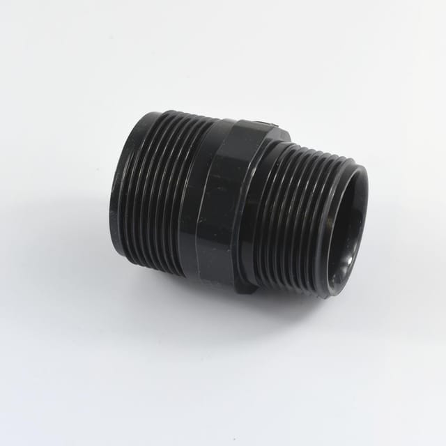 Cepex PVC Doppelnippel AG 1 1/2 Zoll x 1 1/4 Zoll PVC-U Schwarz