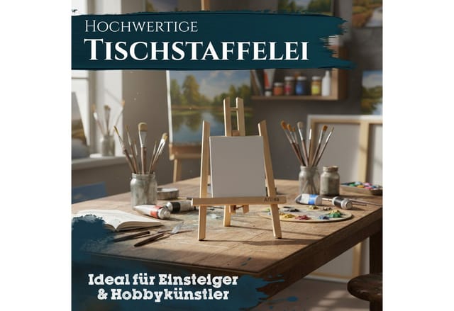 Artina Manchester 2er Set Tischstaffelei Klein aus Holz 28cm