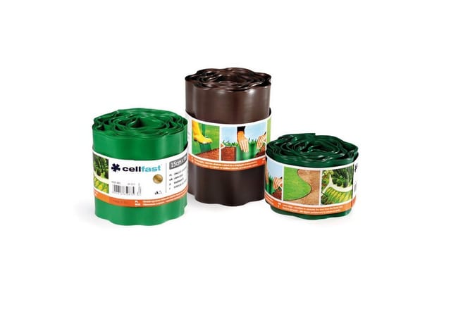 Cell fast Gartenrand Braun 10cm x 9m Rasenkante Beetbegrenzung