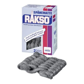 RAKSO Stahlwolle Spänematten Sorte Grob 1 x 2 Stück