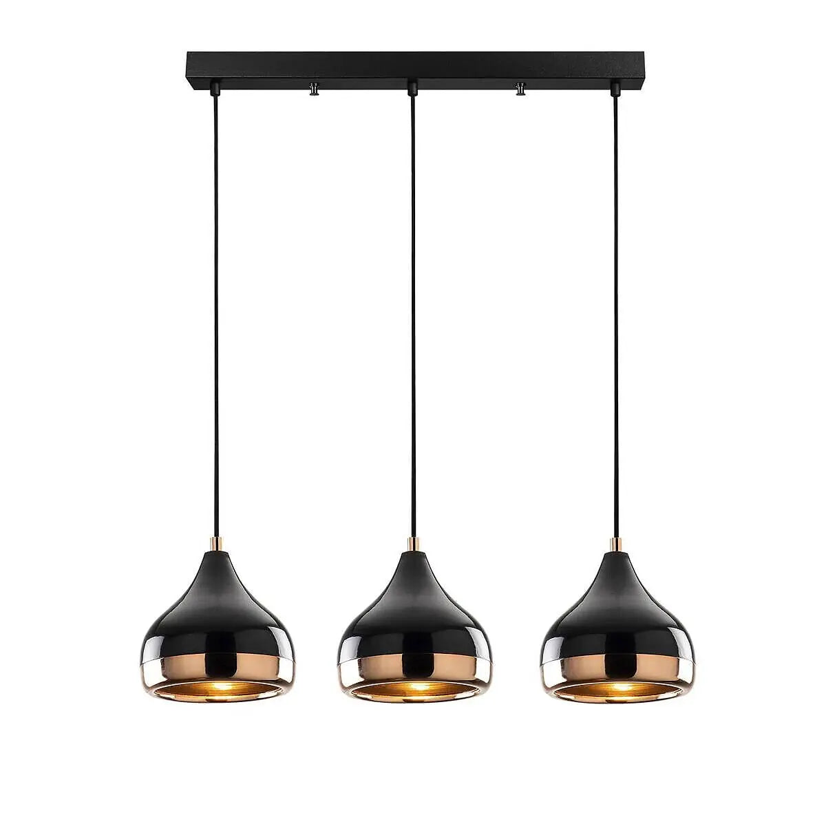 [gebraucht] B-ware Opviq Pendelleuchte Hängeleuchte Yildo Schwarz Kupfer Metall Wohnzimmer E27 863
