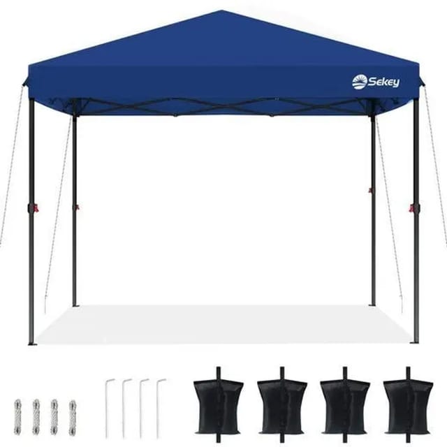 Sekey Premium Pop Up Pavillon 3x3 Wasserdicht Stabil Navy
