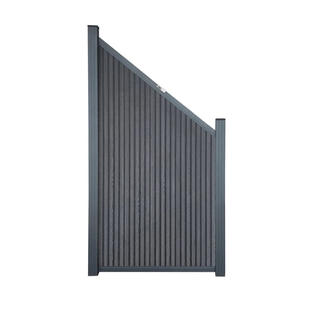 Home Deluxe WPC-Sichtschutzzaun-Schrägelement Callado Premium Vertikal 185 cm