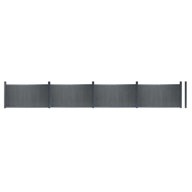 Home Deluxe WPC-Sichtschutzzaun Callado Premium 2 Elemente 115x 383 cm Anthrazit
