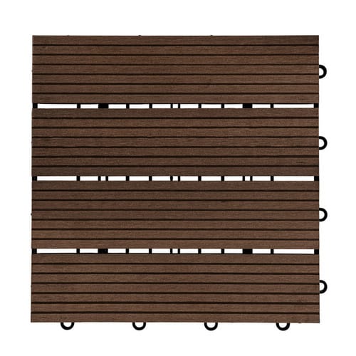 Home Deluxe WPC-Klickfliesen Bavaro Holzoptik Dunkelbraun 1 m²