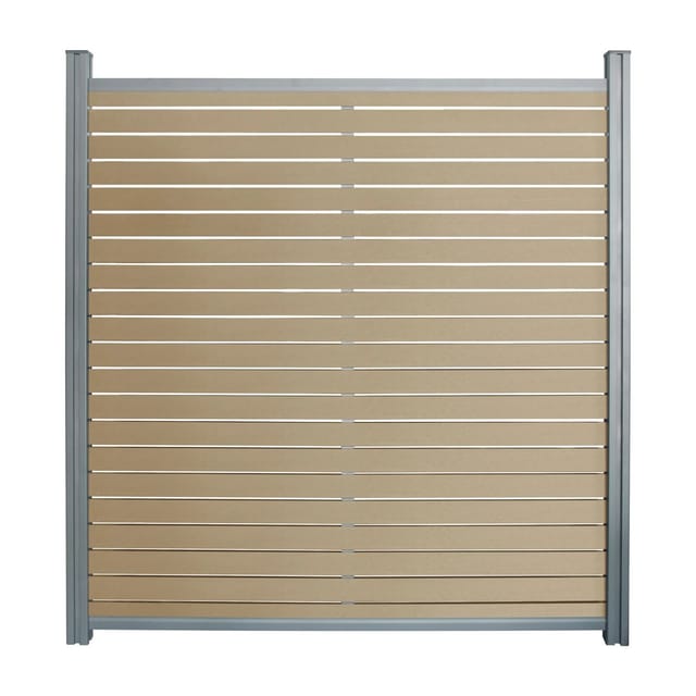 Home Deluxe WPC-Sichtschutzzaun Alira 1 Element 185 cm x 180 cm Teak