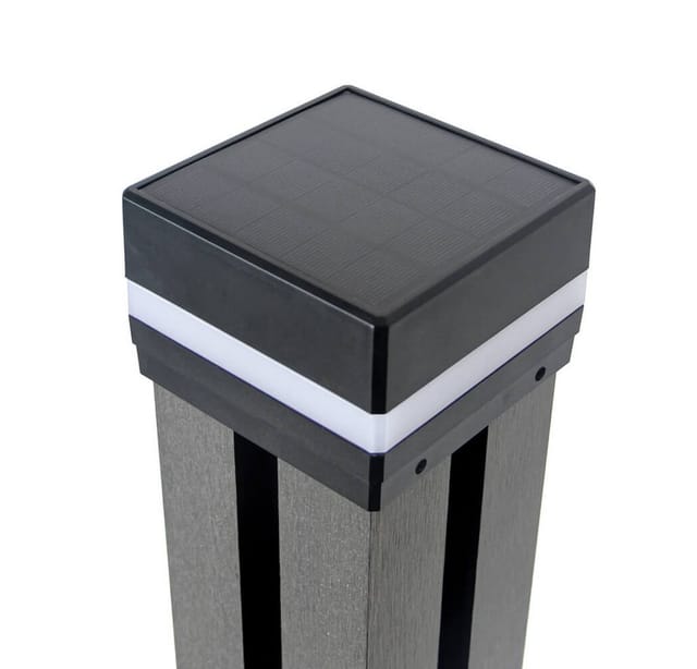 Home Deluxe Pfostenabdeckung Callux Cover mit Solar LED-Beleuchtung 3er Set