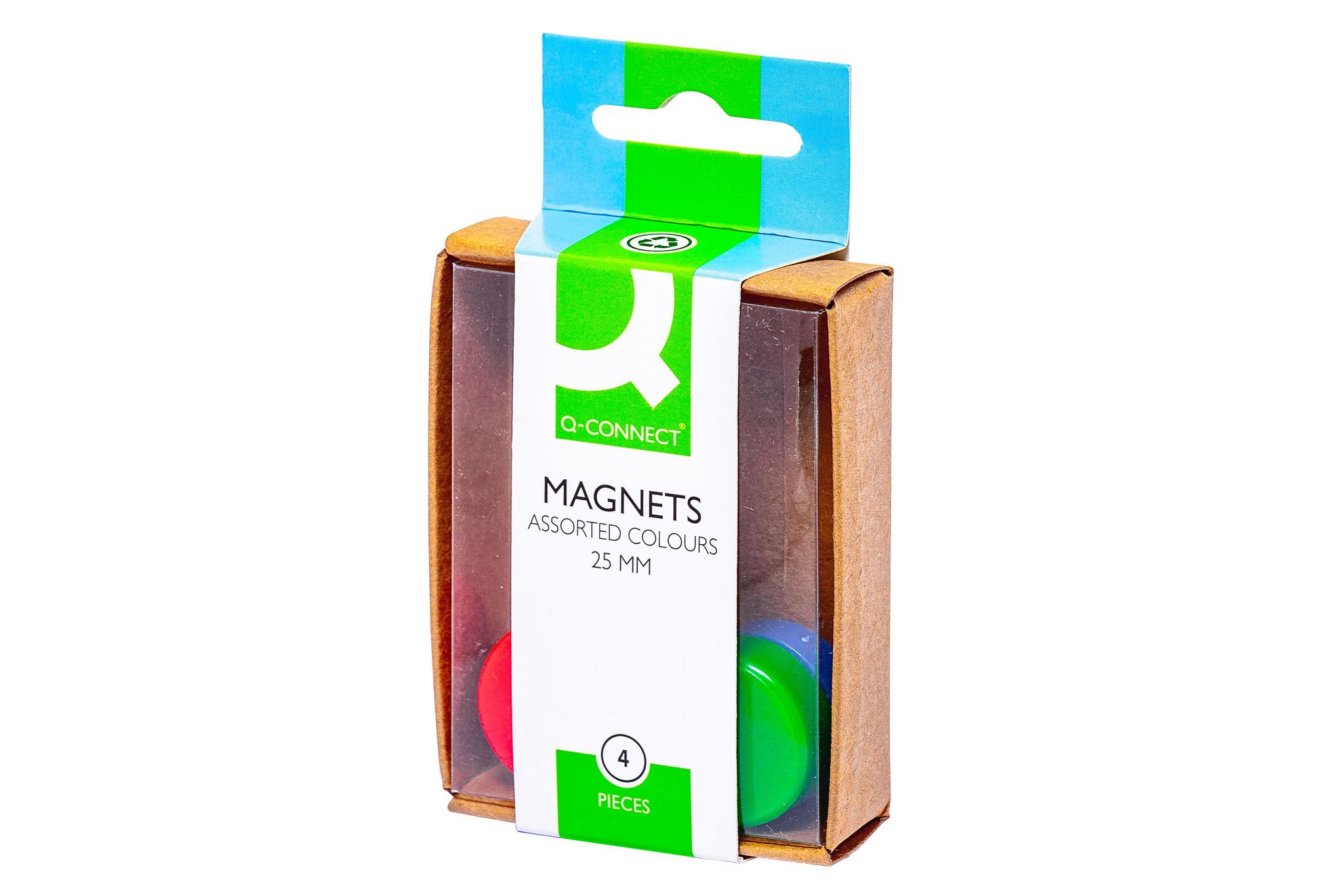 Magnete Q-connect 25 Mm Metall Kunststoff Pack 4