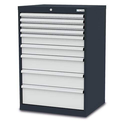 Simplaflex Schubladenschrank mit 9 Schubladen BxTxH 700 x 575 x 1020 mm