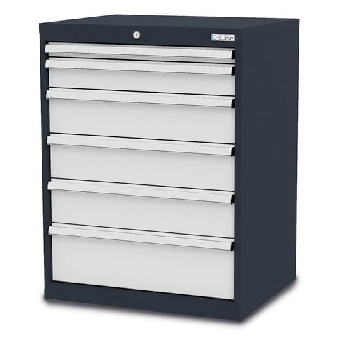 Simplaflex Schubladenschrank BxTxH 700x575x920 mit 6 Schubladen