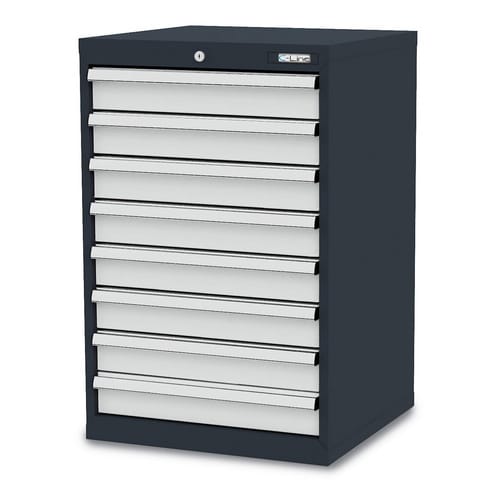 Simplaflex Schubladenschrank mit 8 Schubladen BxTxH 600 x 575 x 920 mm