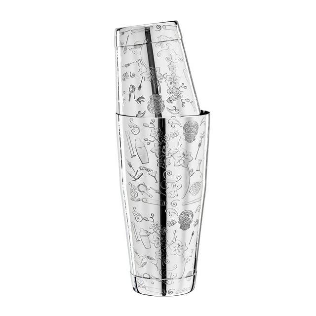 Ich-Zapfe Cocktailshaker TIN On TIN Edelstahl 800 Ml/500 ml mit Gravur