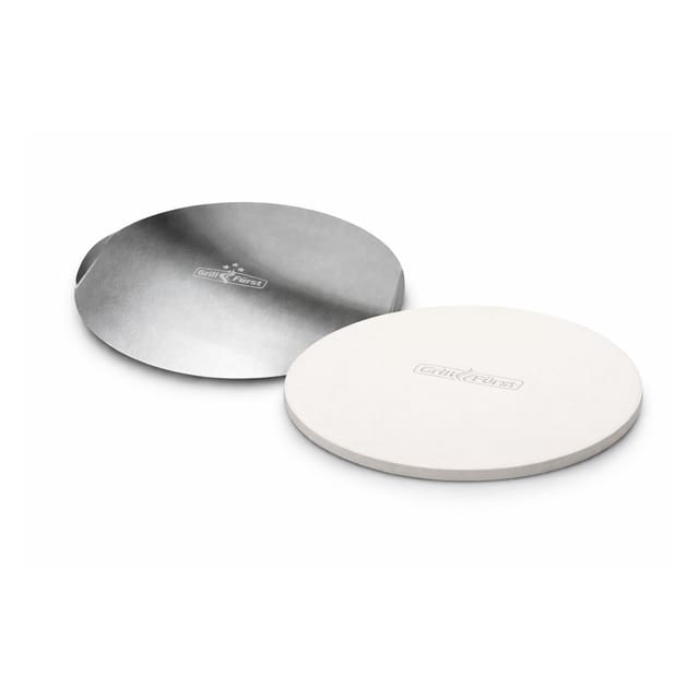 Grillfürst Pizza Starter Set Grill Pizzastein Edelstahlblech
