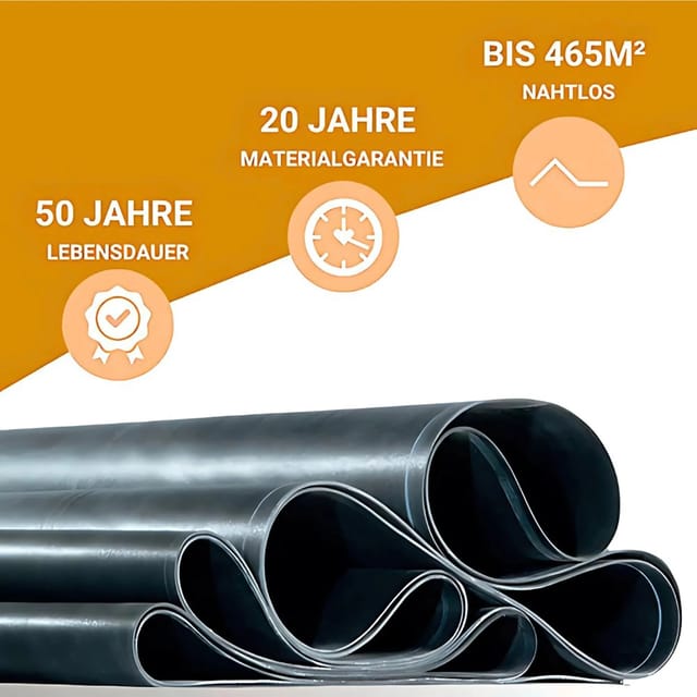 Dachprotect EPDM Dachbahn 2 x 7 Meter in 1,2 mm Stärke