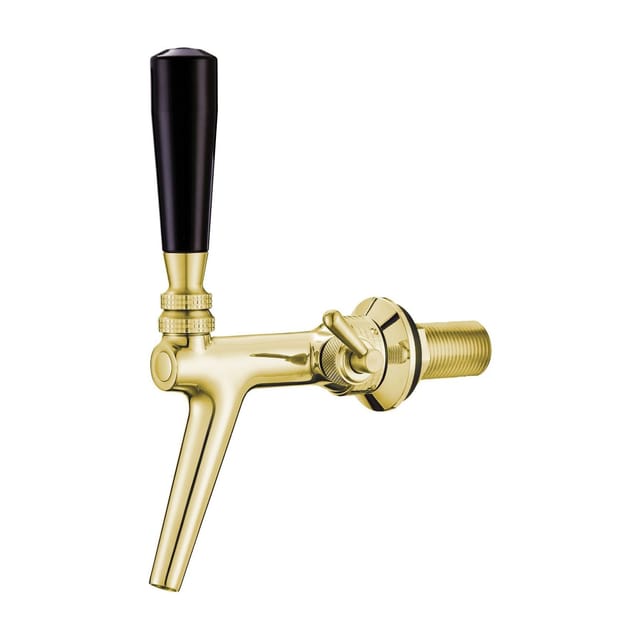 Ich-Zapfe Kompensatorhahn Bierzapfhahn aus Chromnickelstahl mit Edelstahl Goldfarben