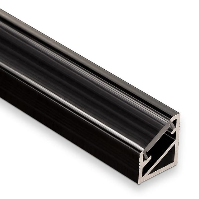 SOTECH LED Eck Profil 66 Schwarz Klar 2m für LED Streifen