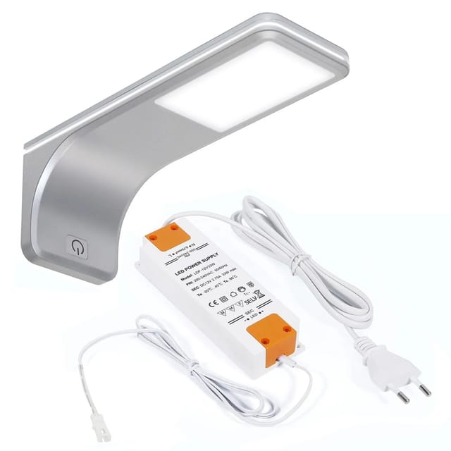 SOTECH 1er SET JUNKER Lighting LED Unterbauleuchten VIOLA 4000K Neutralweiß 12V 3,5W 160 x 55 x 60,5 mm inkl. Trafo und Touch Dimmer