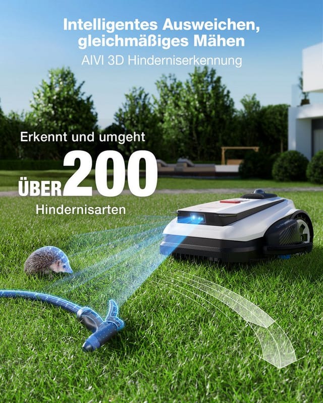 ECOVACS Mähroboter GOAT A1600 LiDAR PRO Care Kit für bis zu 400 m² Pro Stunde