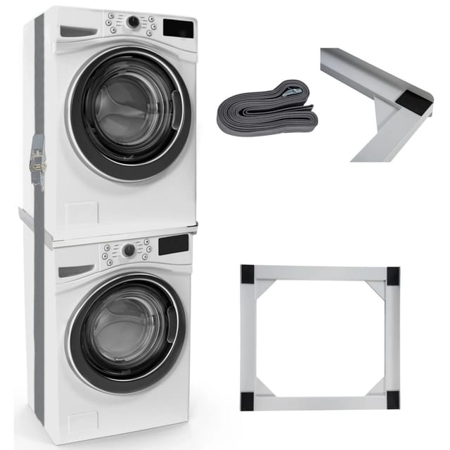 DELUKE Verbindungsrahmen Für Waschmaschine/Trockner EDEO 60cm Breit Universal Zwischenbaurahmen Waschmaschinen Trockner