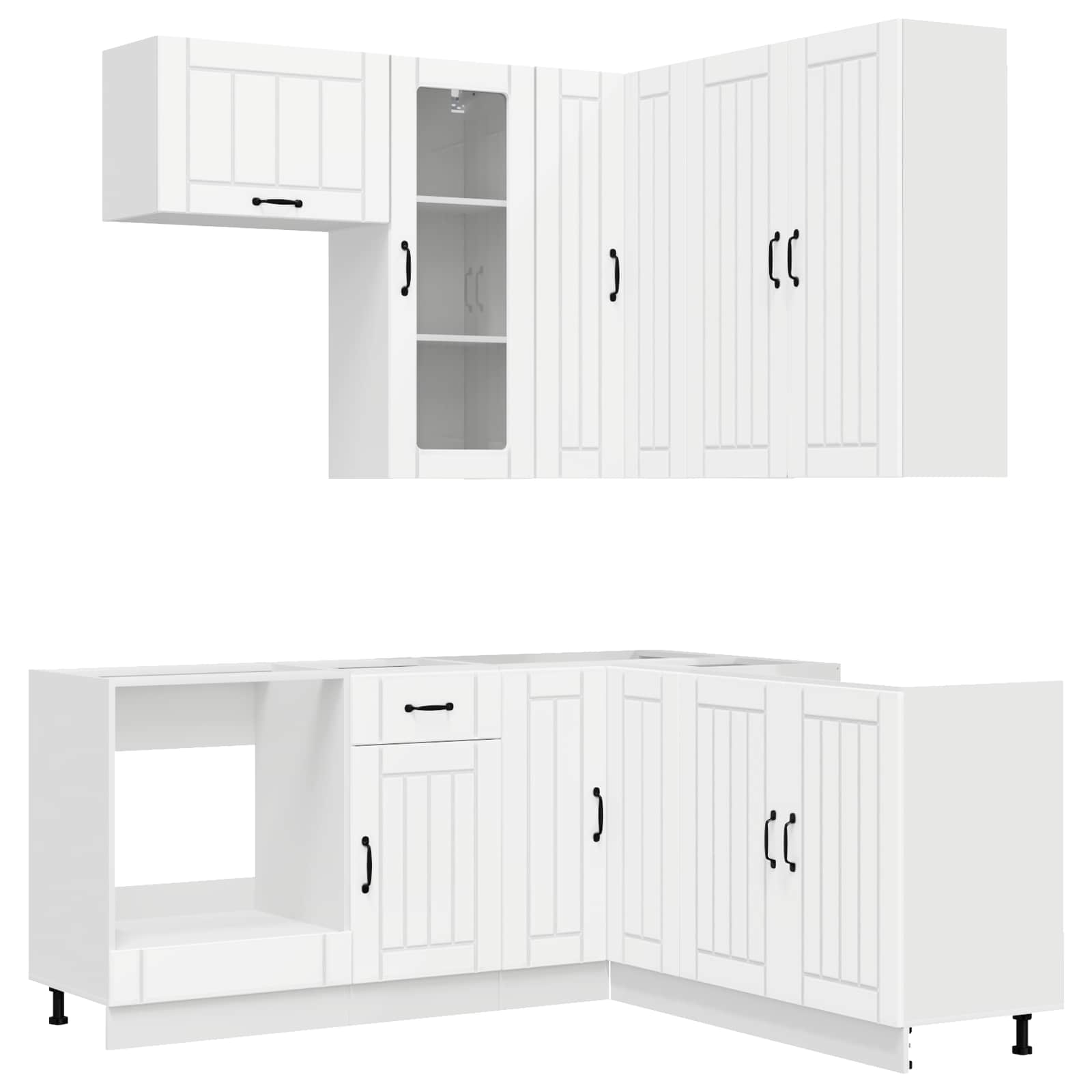 Kücheneinheit Lucca 8 Stk. Weiß Holzwerkstoff Vidaxl