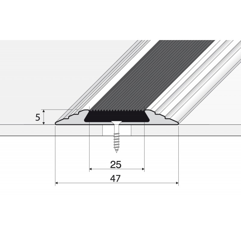 A10 Silberstreifen 120 Cm Schwarzes Gummi