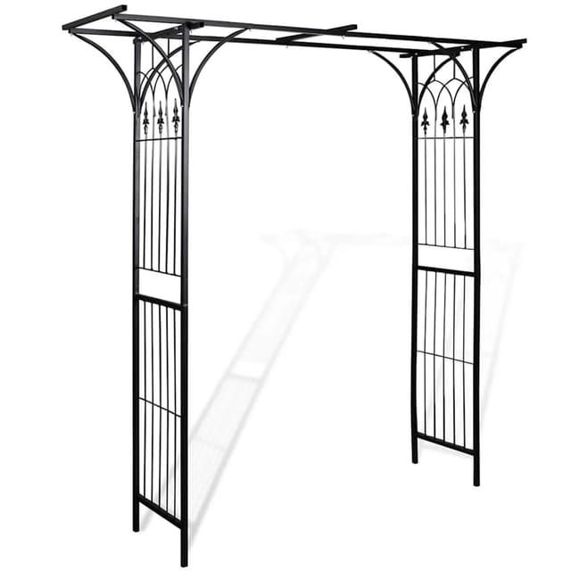 DELUKE Rosenbogen Aus Metall PARIS 200x52x204cm Aus Stahl Gartenbogen Torbogen Rankhilfe Für Kletterpflanzen Und Rosen Rankgitter