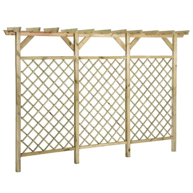 DELUKE Pergola Aus Holz GITTO 3x2m Kiefernholz Rankhilfe Pergola Holz Bausatz Freistehend Gartendeko Gartenbogen Gartenpergola
