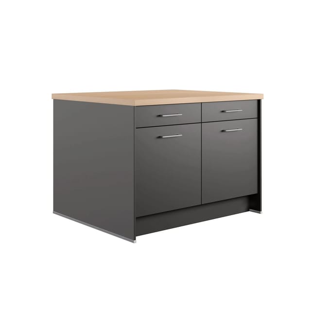 Impuls Küchen Kücheninsel IBZ4123I3 123,4 cm Grafit