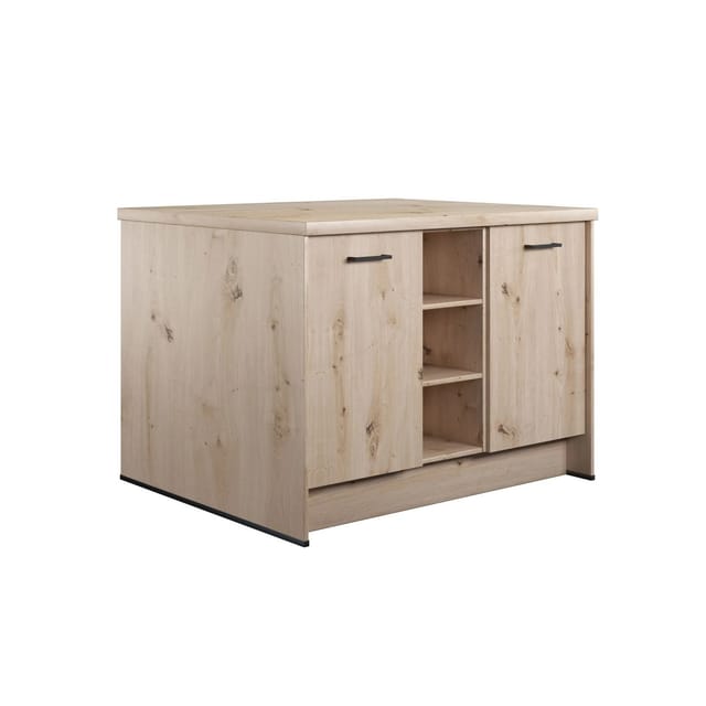 Impuls Küchen Kücheninsel IBZ4123I1 123,4 cm Eiche Hell Holznachbildung