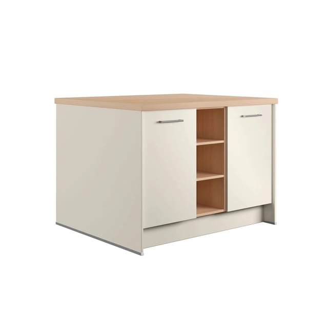 Impuls Küchen Kücheninsel IBZ4123I4 123,4 cm Magnolienweiß
