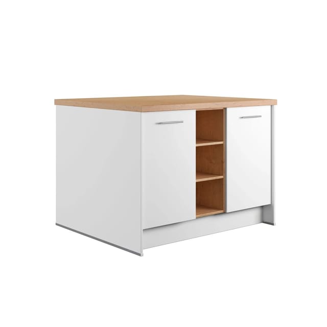 Impuls Küchen Kücheninsel IBZ4123J2 123,4 cm Weiß