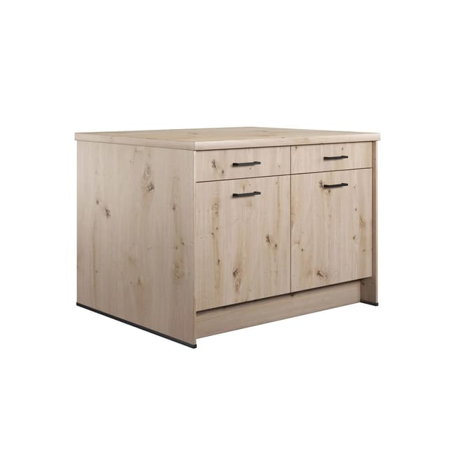 Impuls Küchen Kücheninsel IBZ4123L1 123,4 cm Eiche Hell Holznachbildung