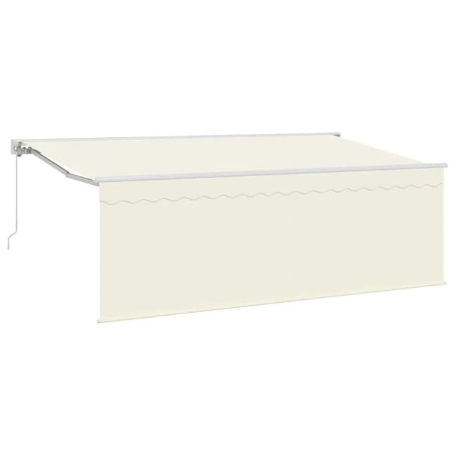vidaXL Einziehbare Markise Creme 350 x 200 cm Polyester und Aluminium 3329638