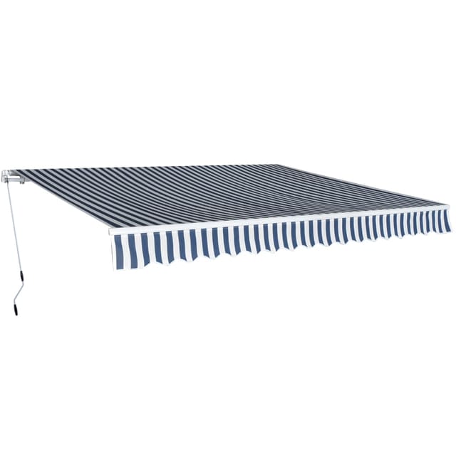 vidaXL Gelenkarmmarkise 400 cm Blau/Weiß 275570