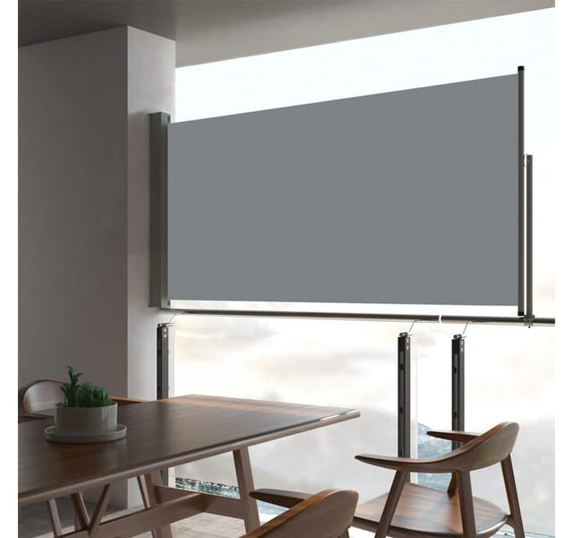 vidaXL Ausziehbare Seitenmarkise 80×300 cm Grau 48360