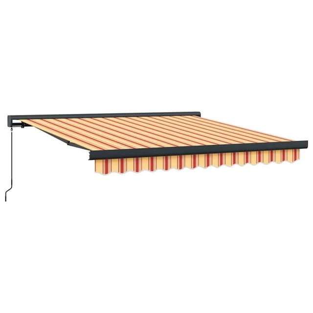 vidaXL Markise Einziehbar Gelb und Weiß 3x2,5 m Stoff und Aluminium 3154556