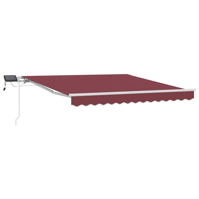 vidaXL Markise Manuell mit LED Weinrot 300x250 cm 3214969