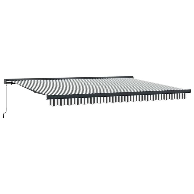vidaXL Markise Einziehbar Anthrazit und Weiß 4,5x3 m Stoff & Aluminium 3216131