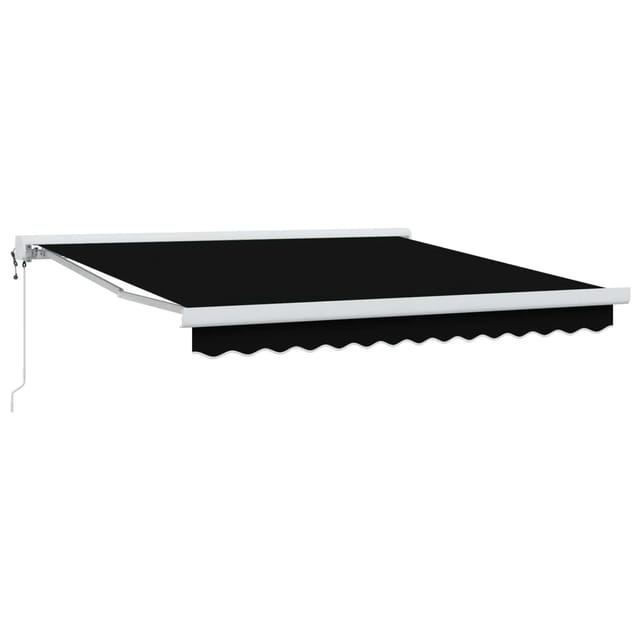vidaXL Markise Schwarz 350 x 250 cm Polyester und Aluminium 3330334