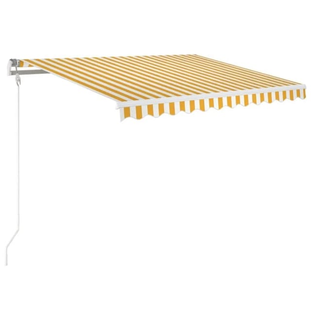 vidaXL Markise Automatisch Einziehbar 350x250 cm Gelb und Weiß 3068888